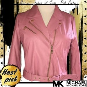 ＊𝐍𝐄𝐖＊• MICHAEL KORS • 𝗫𝗟  Leather Jacket  NWT
